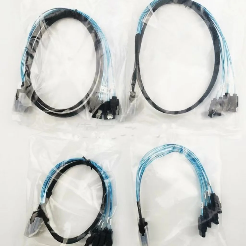 Cable de reversa Mini SAS piezas macho a 4 SATA, 50cm, 75cm, 100cm, 2 SFF-8087