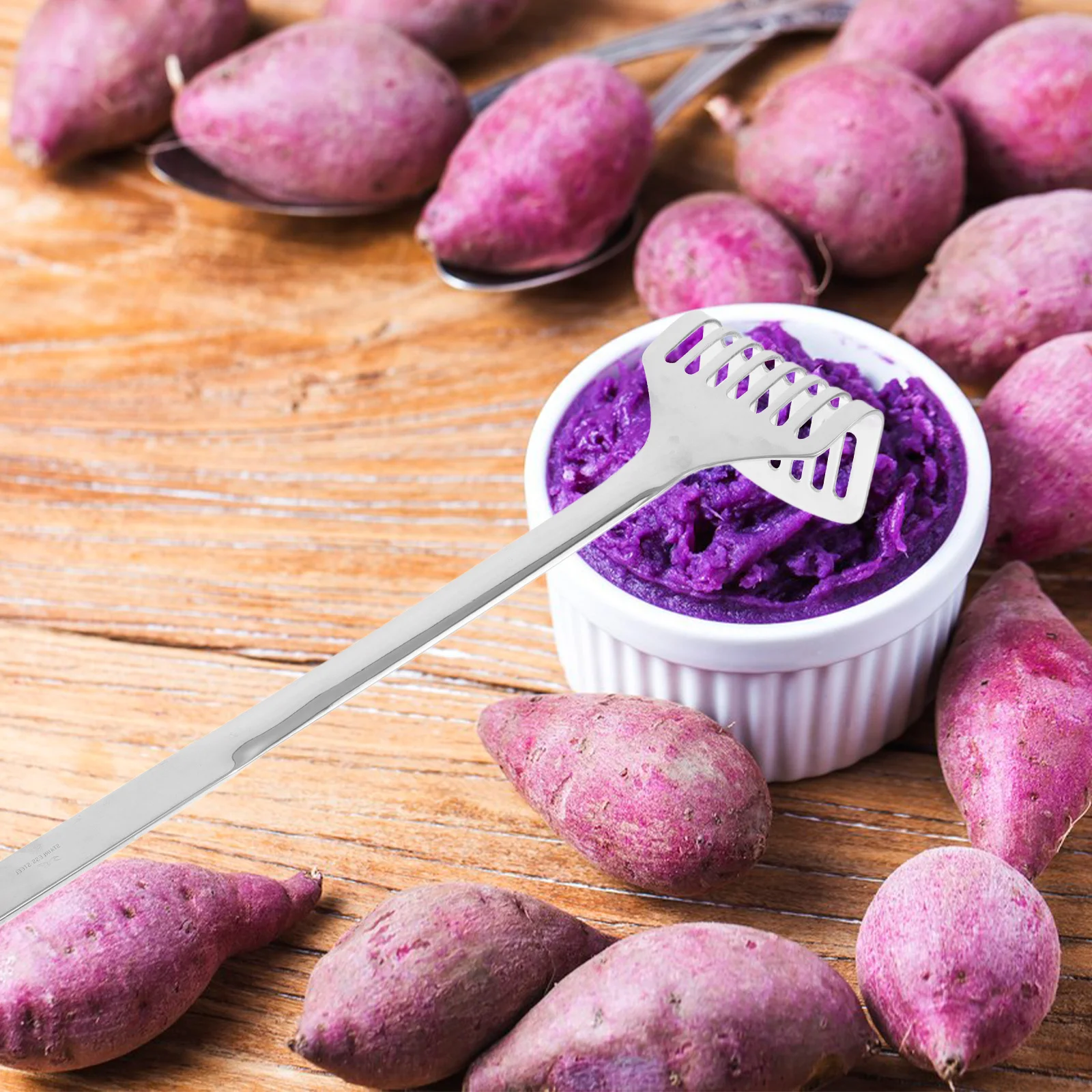 

Stainless Steel Potato Ricer Manual Masher Tool For Mashed Potatoes Avocado Food Vegetable Meat Smasher Cooking