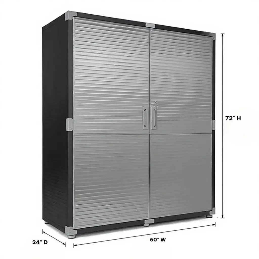 Commercial Storage Cabinet Heavy-Duty Metal Lockable 60
