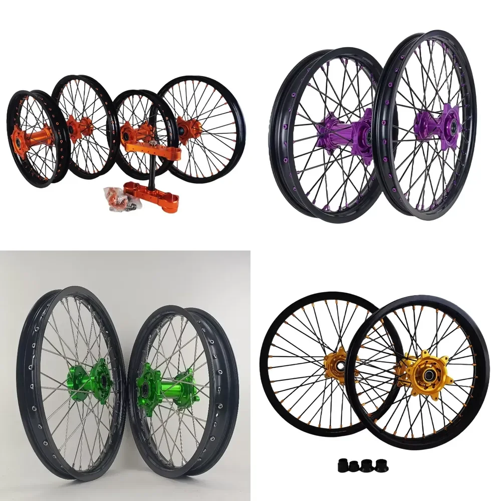【2026 Popular】 Fit FE TE FC TC FS 18/19/21 Inch Wheel Set Motorcycle Motocross Dirt Bike Wheels 7050T Aluminum Alloy Rims Set