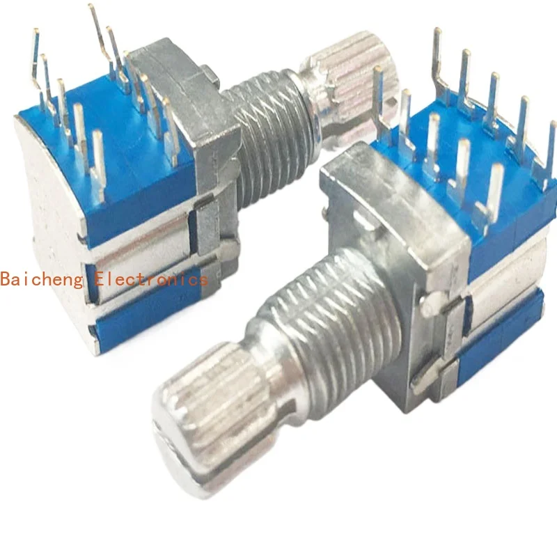 10PCS Small sealed 09 precision rotary switch switching gear band axis length 15MM