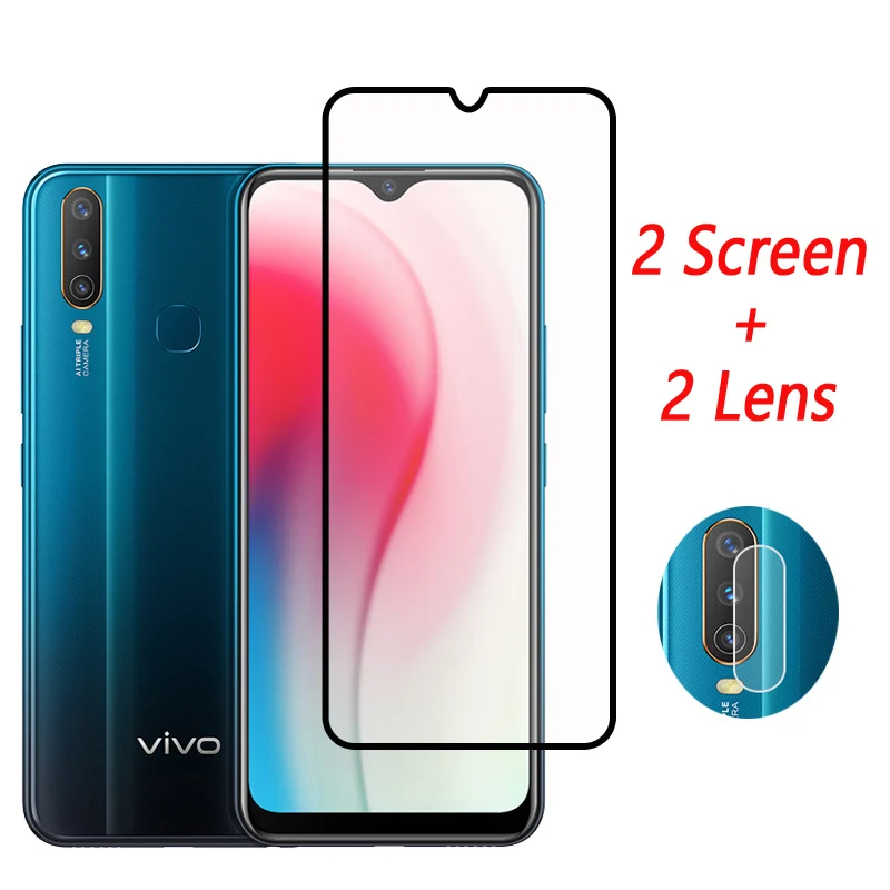 

Закаленное стекло с полным покрытием для Vivo Y17, Защита экрана для Vivo Y19, Y15, Y12, U3X, Y9S, V21E, Y53S, Y31, стекло для камеры Vivo Y17