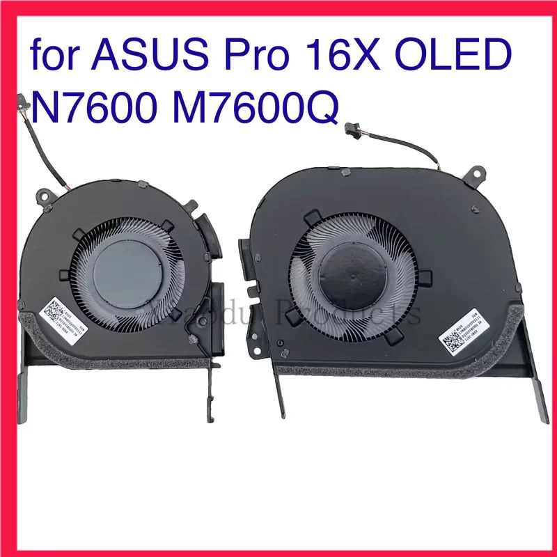 Ventilador de refrigeração Cpu para asus pro 16x oled n7600 m7600 m7600q x7600 m7600qe m7600re 13nb0uv0t04011