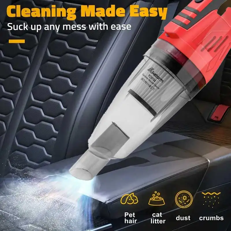 1Pc, Cordless Handheld Vacuum Cleaner, High Suction Portable Car & Home Dust Collector for Milwaukee 18V Battery, Portable Car V