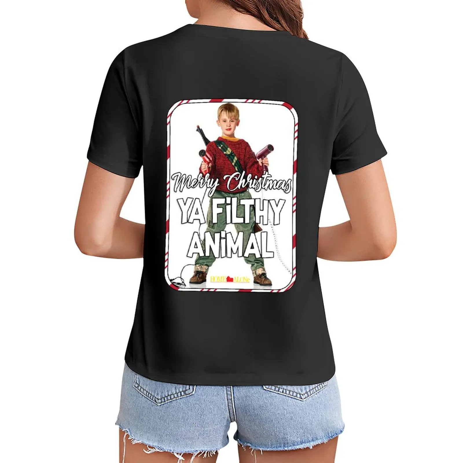 

Merry Christmas Ya Filthy Animal T-Shirt animal prinfor blanks sublime sports fans t-shirts for Women cotton