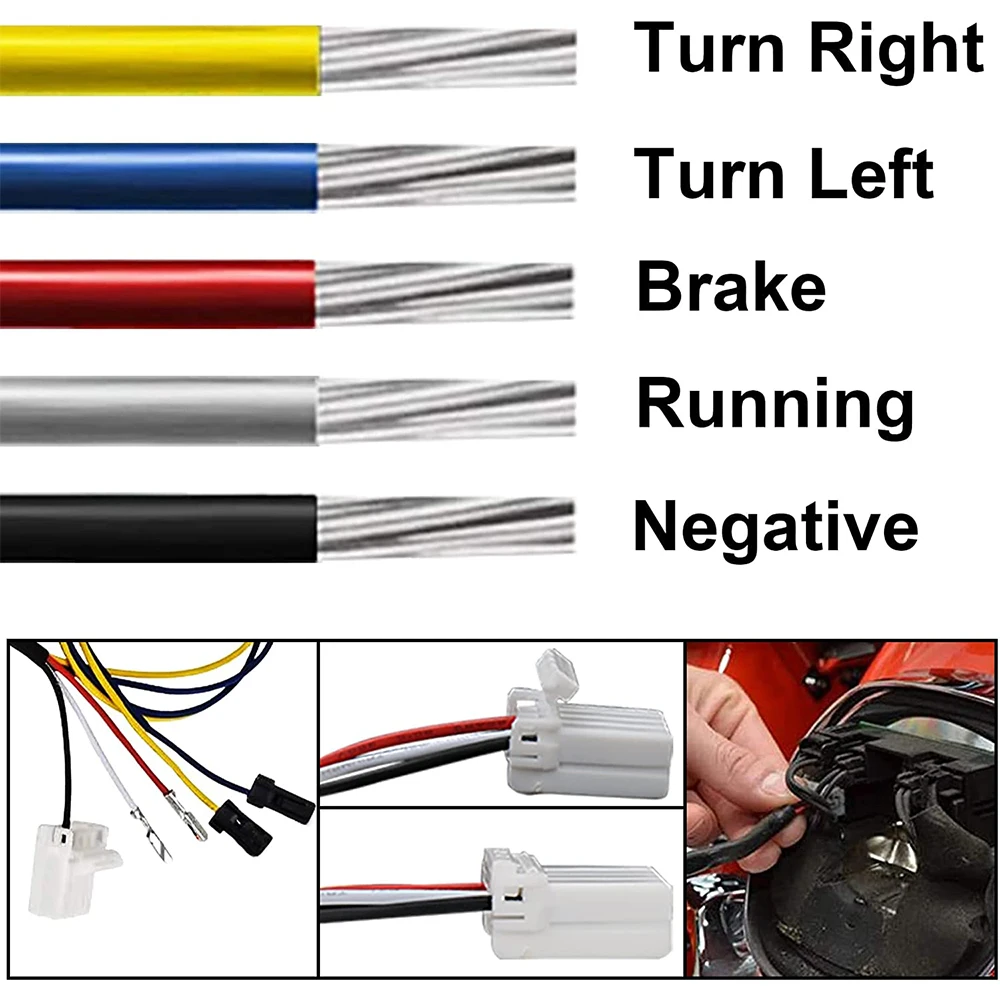 LED Taillight with Braking Turn Signal 1 pcs Replacement Tail Light for-Harley Dyna Road King Electra Glide Street Bob Touring