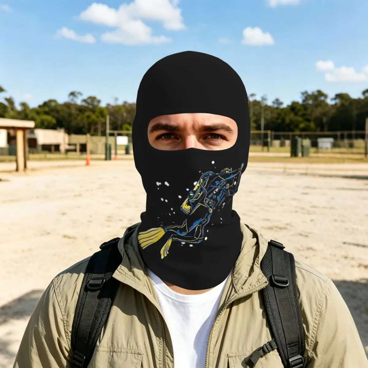 Scuba Diving Dive Diver Sea Snorkeling Sports Thin Balaclava Full Face Mask Sun Protection Neck Gaiter For Motorcycle Cycling