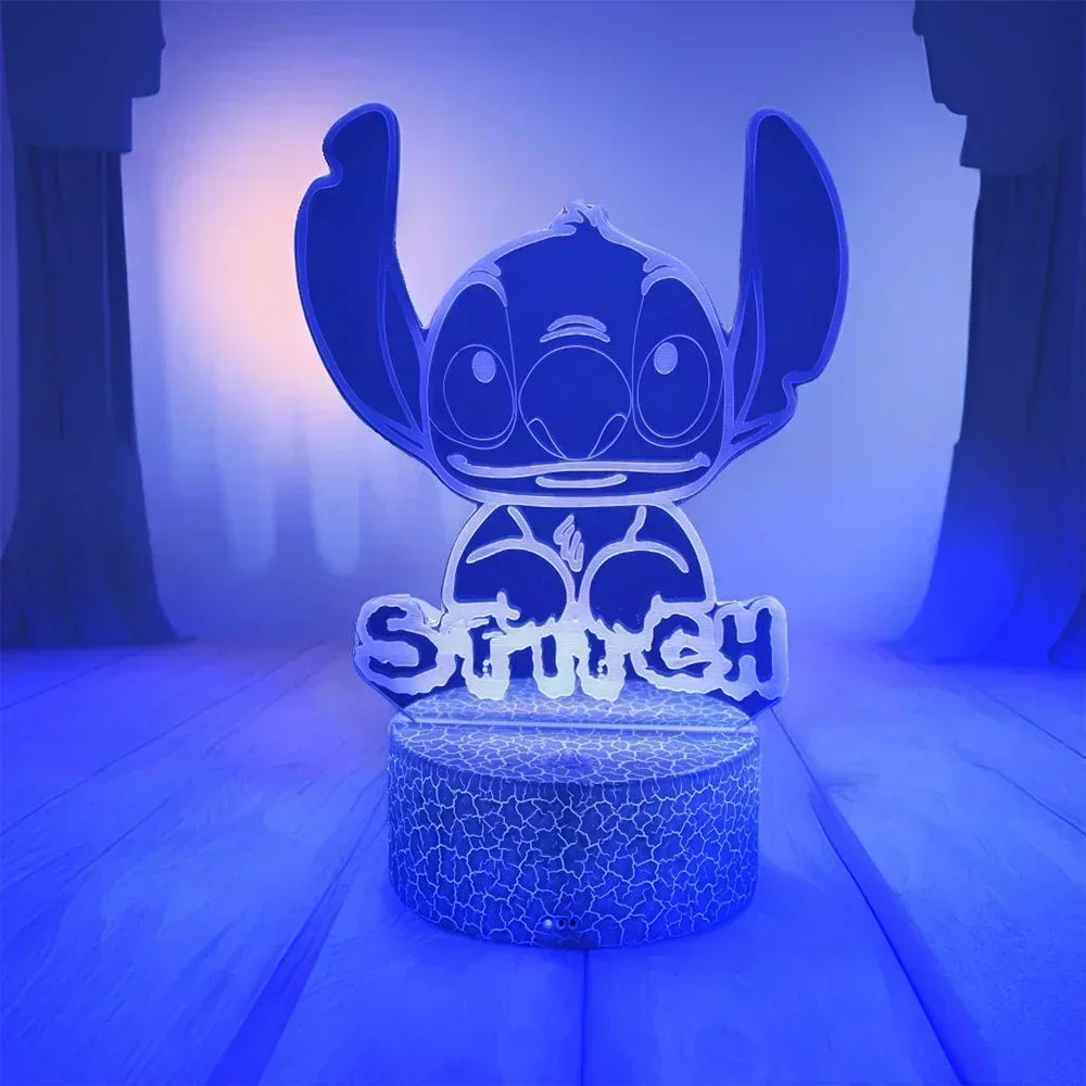 3D Lamps Illusion Stitch Anime  LED Night Light with Remote Control Smart Touch Room Decor Lamp Valentine's Day Christmas Gifts image 5