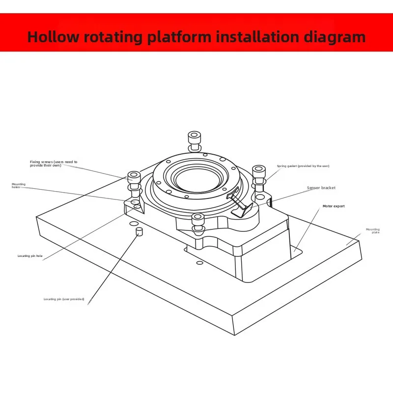 High precision hollow rotating platform 6085130200280 Adapted to servo stepper motor gear reducer
