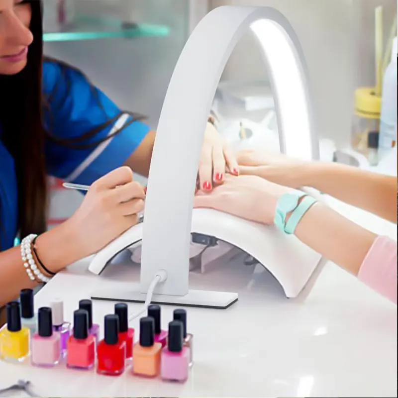 1pcs Half-moon U-shaped Nail and Beauty Lamp Beauty Salon Desktop Nail and Eye-protecting Light Luxury LED Work Lamp Nail Lamp