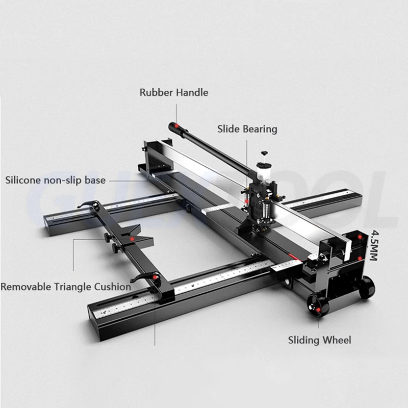 Taglierina per piastrelle in ceramica da 1200MM coltello a spinta Laser manuale utensile da taglio per piastrelle per pavimenti domestici da tavolo