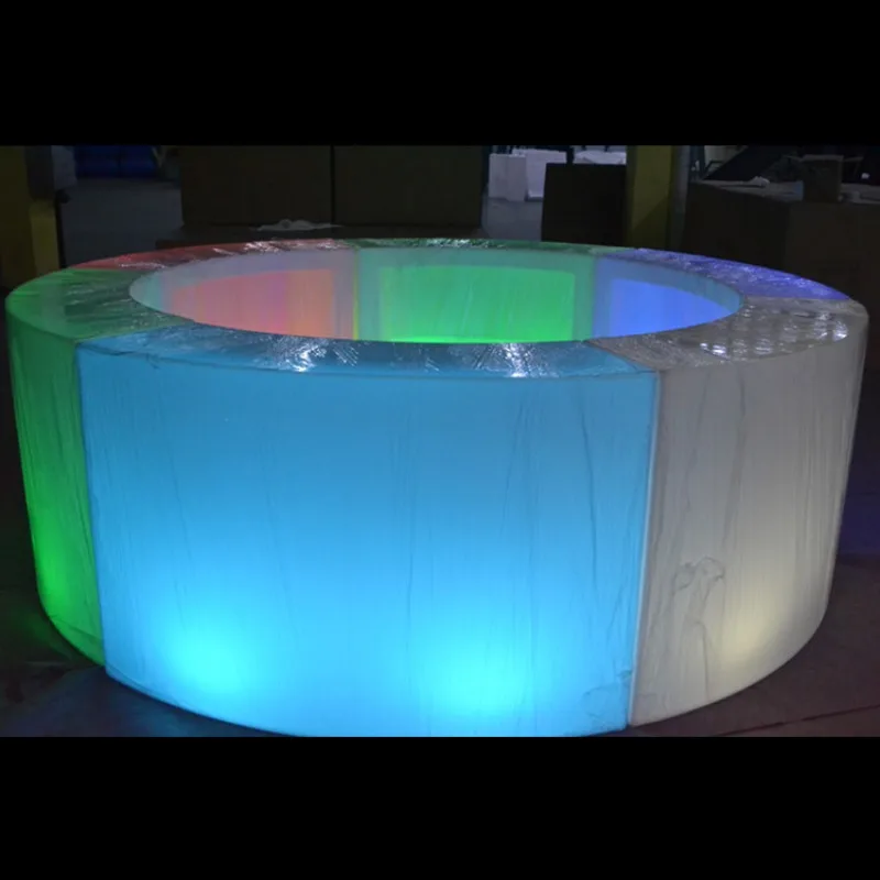 Creative LED Luminous Round Bar Table Colorful Bar Table Promotion KTV Front Desk Large Outdoor Luminous Furniture Table