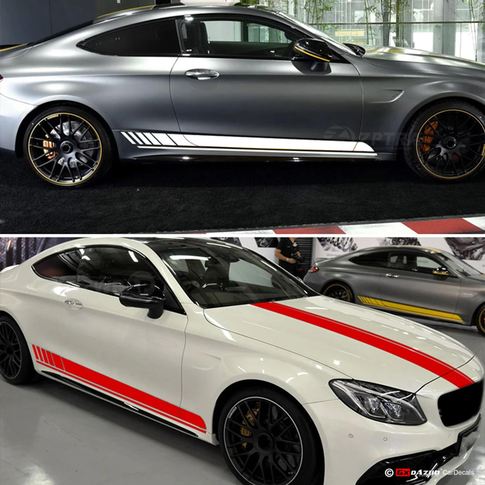 Edition 1 Car Hood Roof Racing Side Skirt Stripes Vinyl Decal Sticker For Mercedes Benz C63 Coupe W205 AMG C200 C250 Accessories view 4