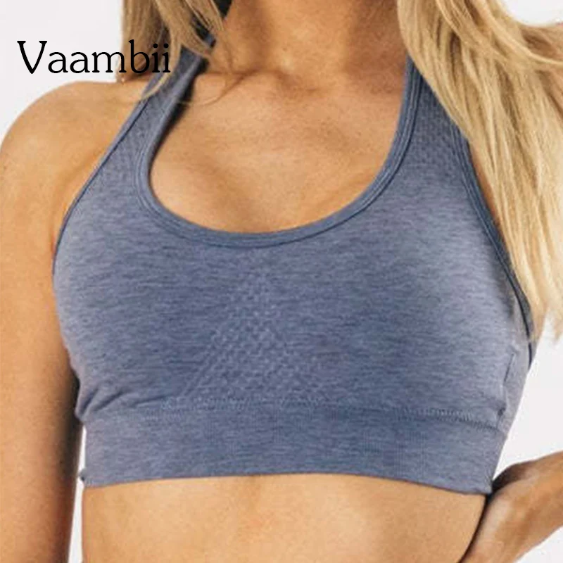 Criss Cross Padded Crop Tops Backless Yoga Underwear Seamless Sports Bra For Women Gym Top Underwear Workout Clothes Sport Bra