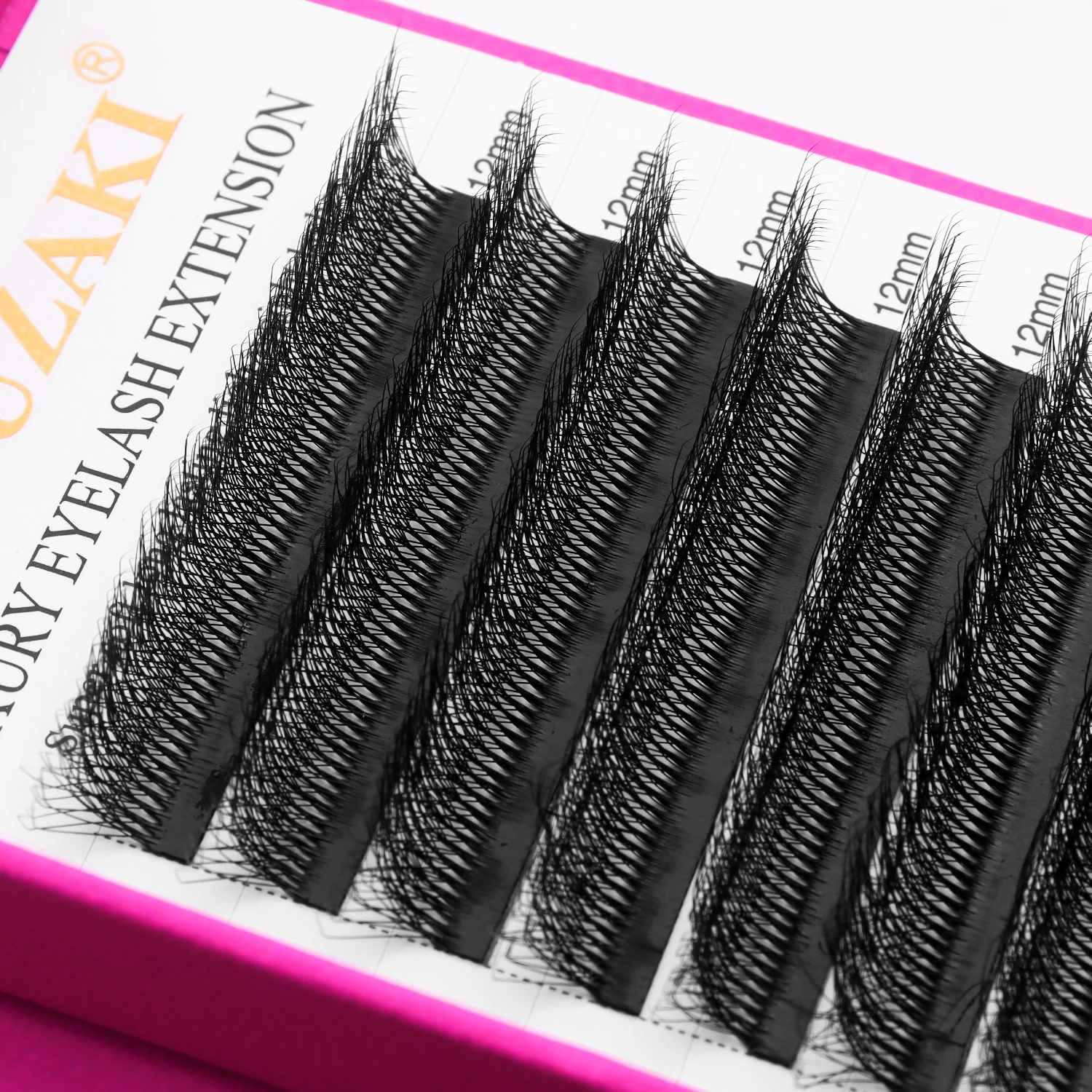 XIUSUZAKI 9D W Wimpern Schwarz Braun Vorgefertigte Fächer Wimpernverlängerungen Natürlich Weich Individuelles Volumen Falsche Wimpern Make-up-Tools