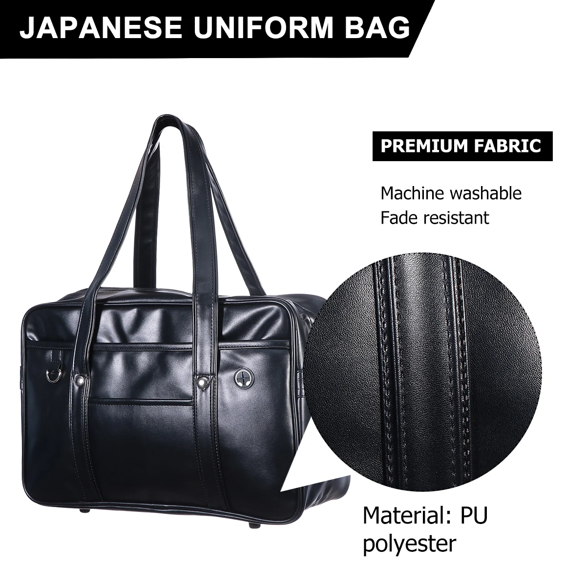 

Japanese Uniform Bag Lightweight Handbag Large Capacity Water Resistant Tote Shoulder Briefcase Computer Bag