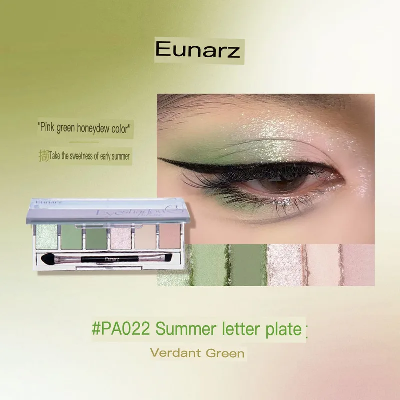 Eunarz 6-Color Eyeshadow Palette for Beginners Affordable Multi-Functional Daily Light Makeup Comprehensive Set