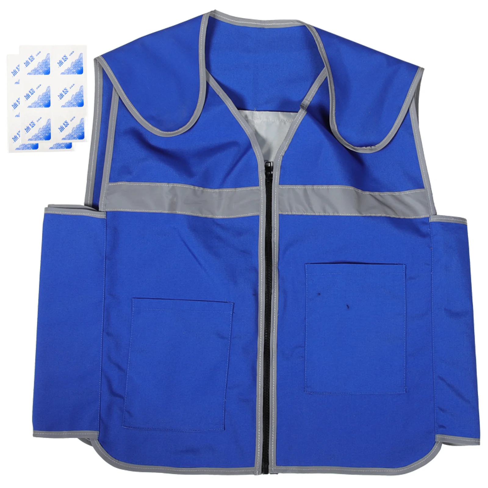 1 conjunto grande colete de refrigeração pacote de gelo colete de refrigeração para trabalho ao ar livre verão reutilizável colete refrigerador para homens e mulheres confortável