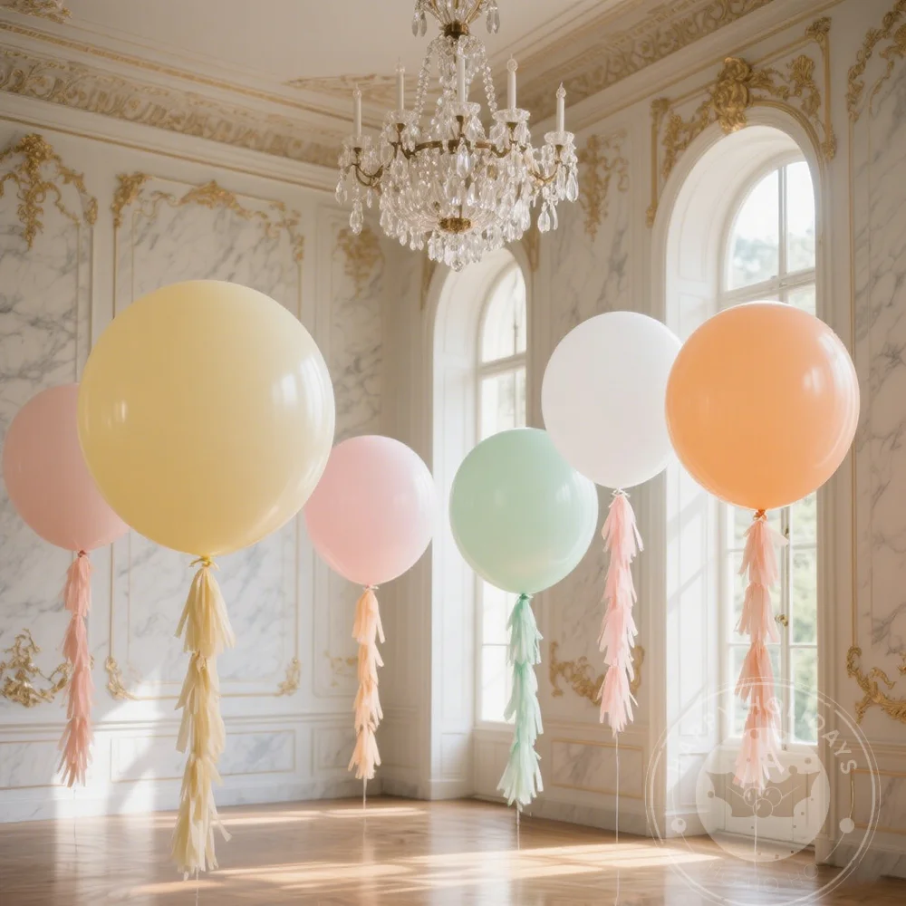 

6pcs Helium Balloon Macarone Advanced Color Latex Balloons Happy Birthday Party Wedding Decoration Table Decoration Accessories
