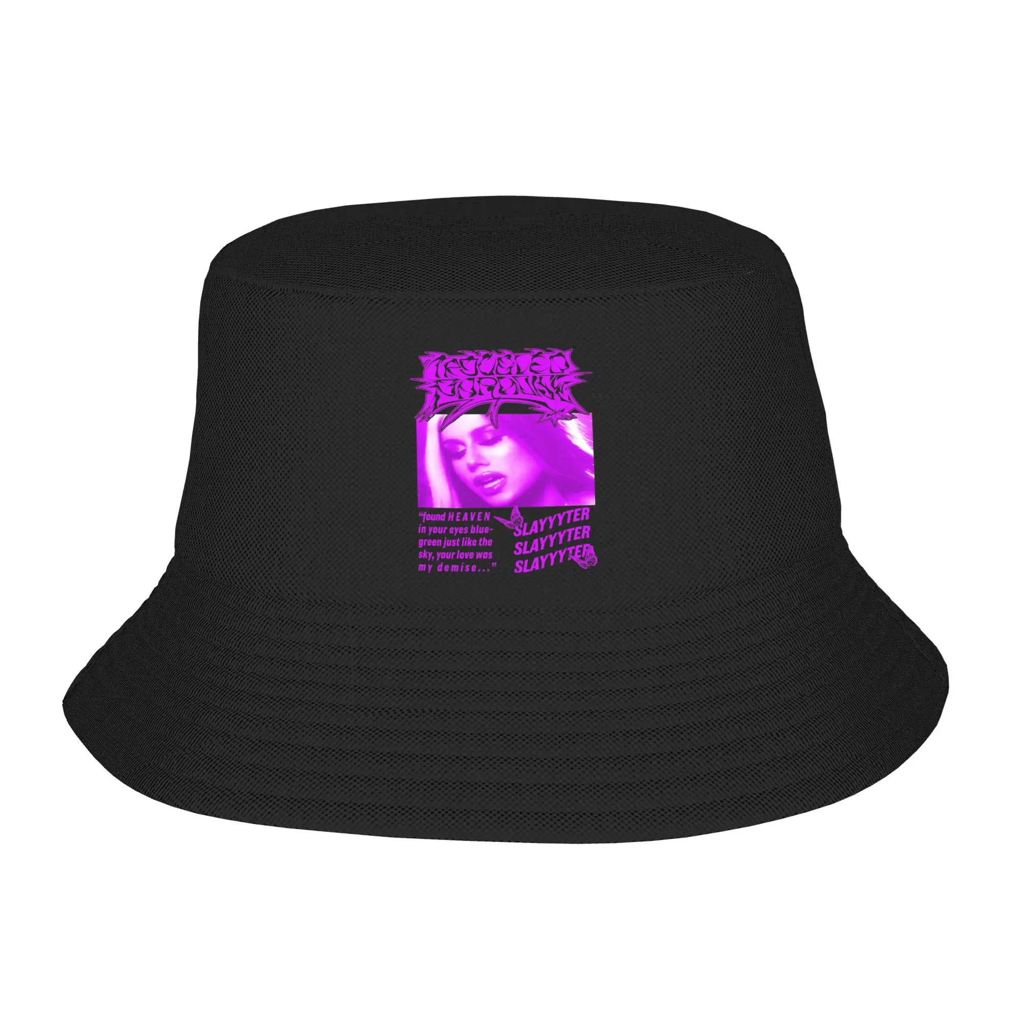 Girl Bucket Hats Slayyyter Troubled Paradise Single Spring Headwear Packable Vacation Fishing Hats  Ispoti Gift