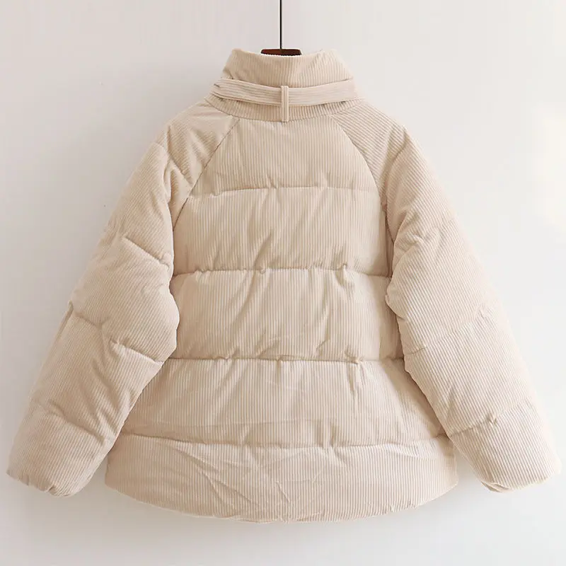 Parkas para mujer con bolsillos sólidos estilo coreano universitario prendas de vestir sencillas de invierno cálidas 5 colores ropa diaria señoras ocio básico Popular