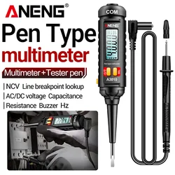 ANENG A3010 Digital Multimeter 2in1 Pen-Type Smart True-RMS 4000 Counts AC/DC Voltage Capacitance NCV Sensing Electrician Tester