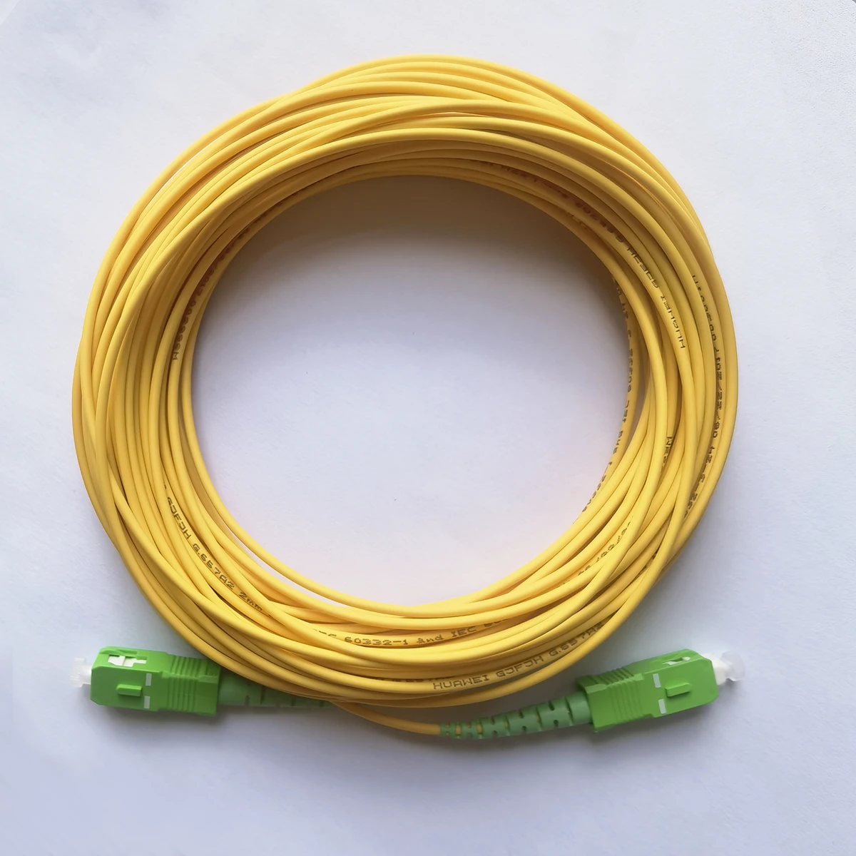 Patchcord optyczny kryty FTTH LSZH Fibra Optic SC/APC-SC/APC 2.0mm jednomodowy przedłużacz rdzenia Simplex światłowód 10M/15M