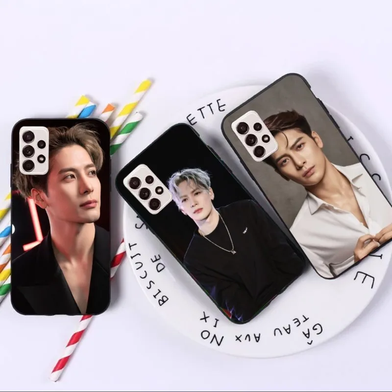 Team Jackson WANG Phone Case for Samsung A91 A81 A73 A72 A71 A30S A20 A12 A13 A52 A53 4G 5G Black Soft Phone Cover Funda