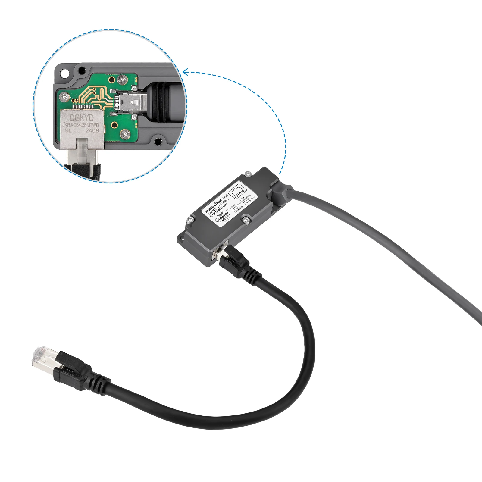 Superbat Starlink Dishy Cable to RJ45 Adapter with 20cm Network Cable for Starlink Satellite Dish V2