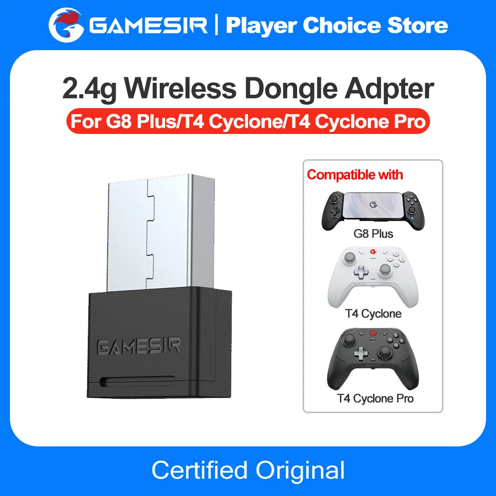 

GameSir G8 Plus X5s Bluetooth Cyclone Pro Controller 2.4g Wireless Dongle Receiver Gamepad Adpter for Connecting to PC Computer