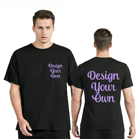 Custom Personalized Front And Back Add Your Own Text Design Adult T-Shirt Tee Harajuku Tshirt DIY Your Like Photo Logo T Shirt