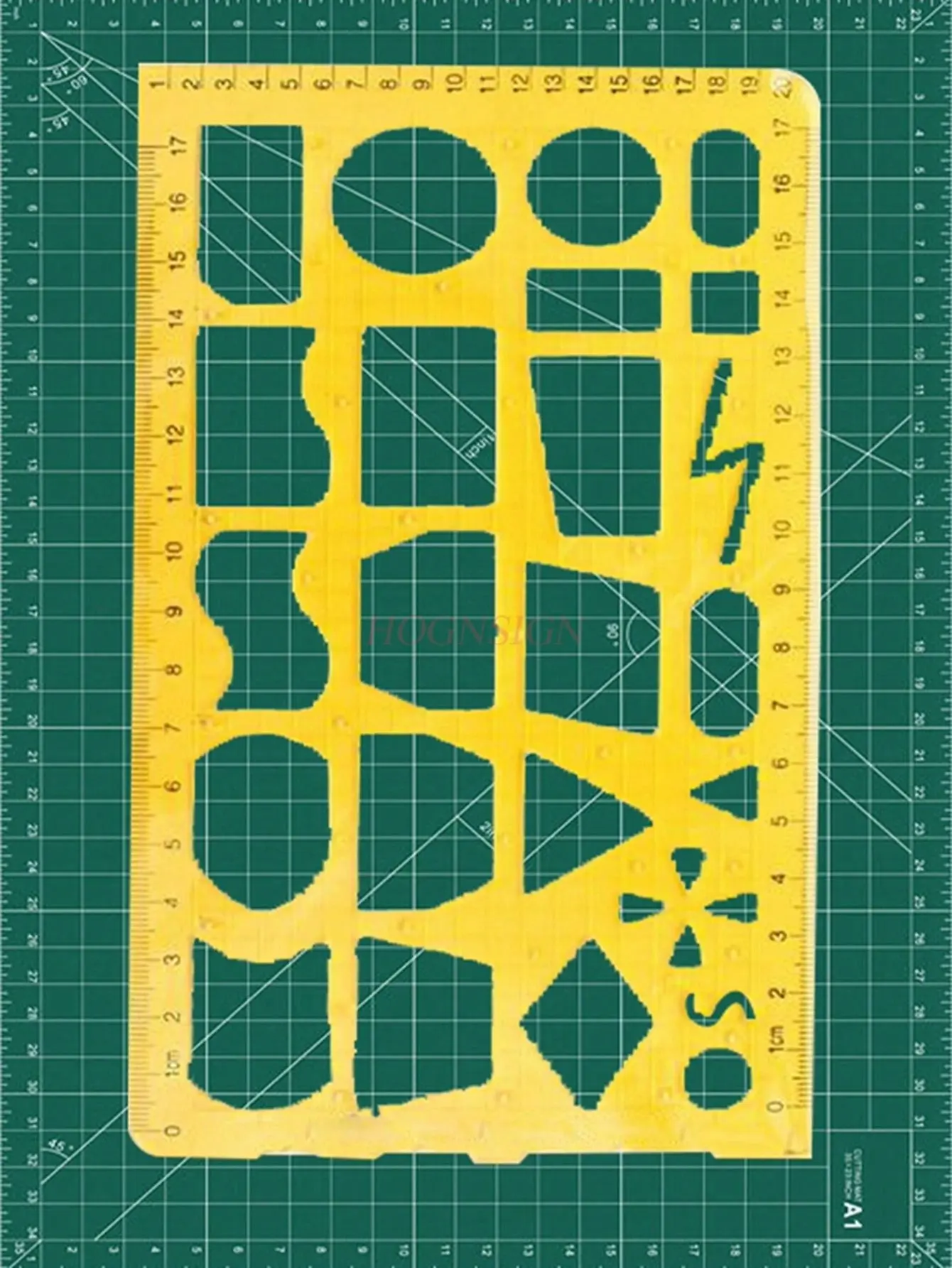 1pcs Building Decoration Furniture Electrical Physics Chemical Template Chemical Equipment Drawing Ruler Design Ruler