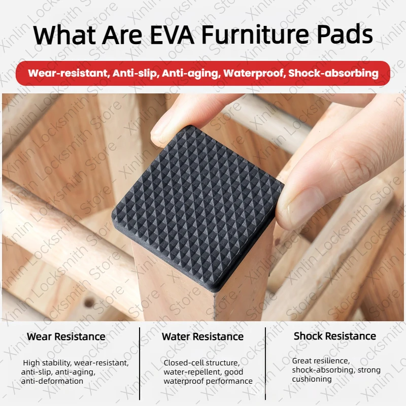 Self Adhesive Anti Slip Furniture Pads Chair Table Leg Protector Anti Scratch Floor Gripper Mats Non Slip Furniture Feet Pads
