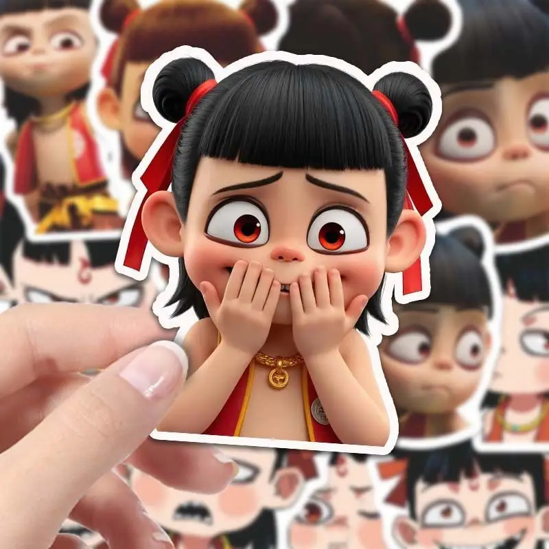 180pcs Nezha Movie Theme Self-adhesive Stickers For Children School DIY Gift Baking Package Envelope Stationery Decoration