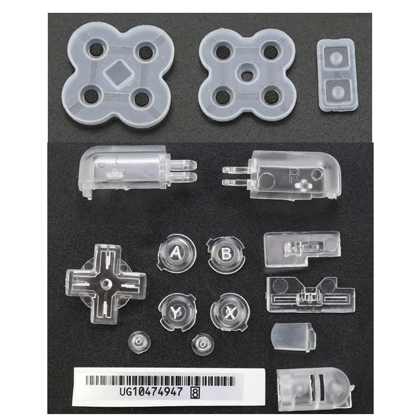 JCD dla NDS Lite zamiennik A B X Y L R D przycisk krzyżowy dla NDSL pełny zestaw przycisków i gumy przewodzącej