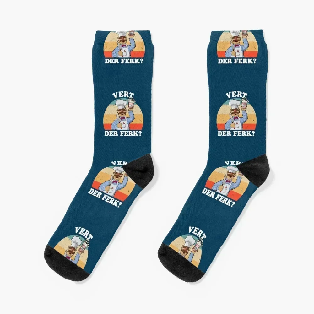 

Vert der ferk Swedish Chef Vintage Retro Socks funny gift winter sports and leisure Ladies Socks Men's