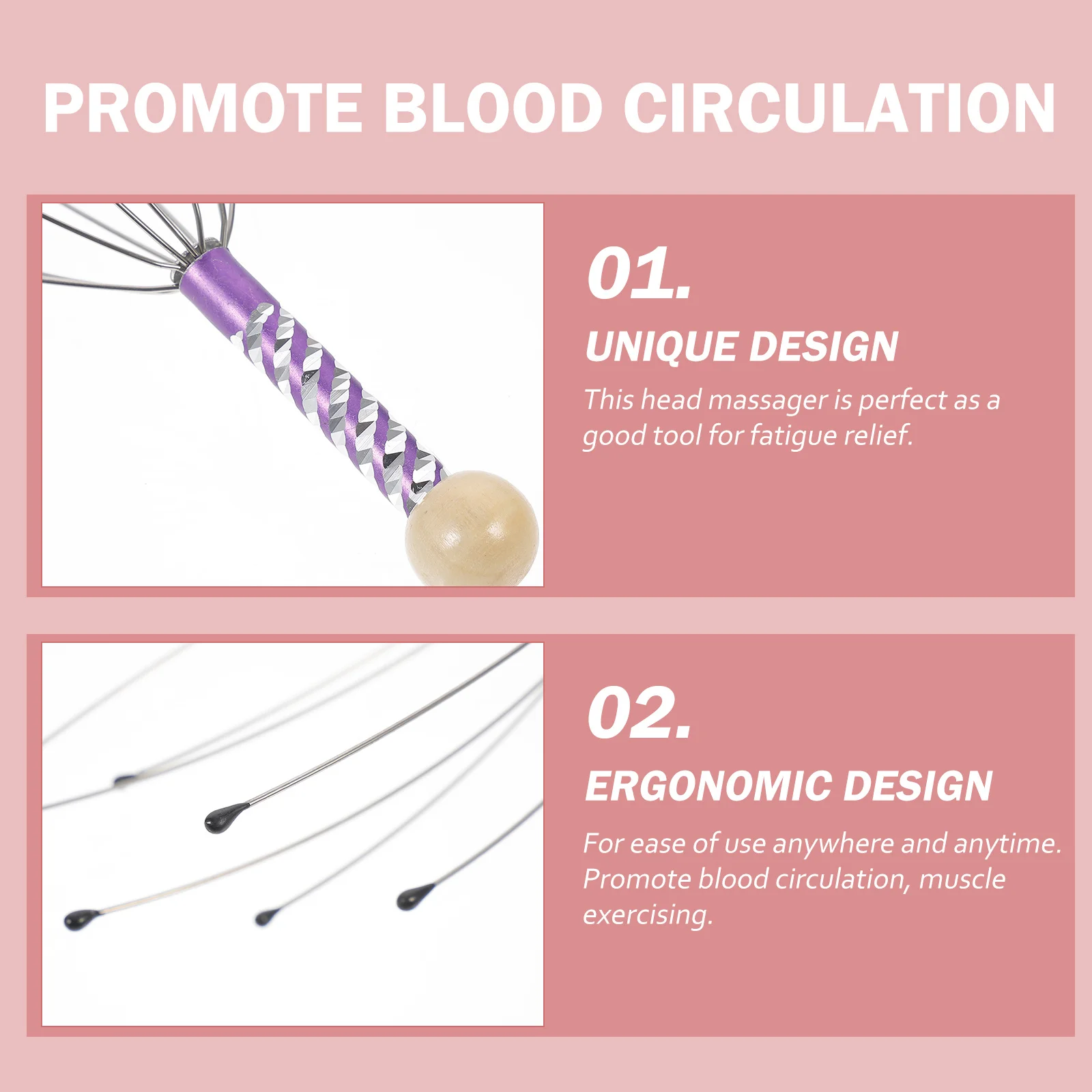 

4 шт. ручной массажер для головы из нержавеющей стали коготь осьминога портативный инструмент для массажа кожи головы для расслабляющего массажера для всего тела