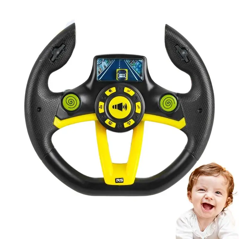 

Steering Wheel Toy Toddlers Lighted Musical Interactive Driving Toy Toddlers Driving Sensory Learning Game With Turn Signal Horn