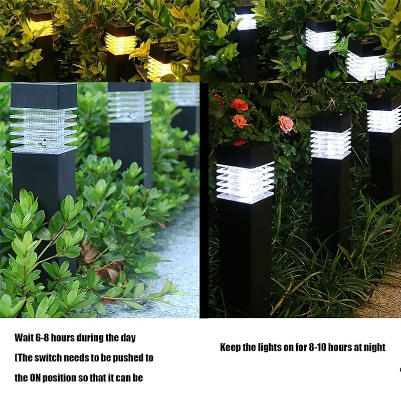 AF90-4PCS White Light Solar Powered Solar-Powered De-Icing Light, Solar Outdoor Garden Lamp , Solar Ground Plug-In Light