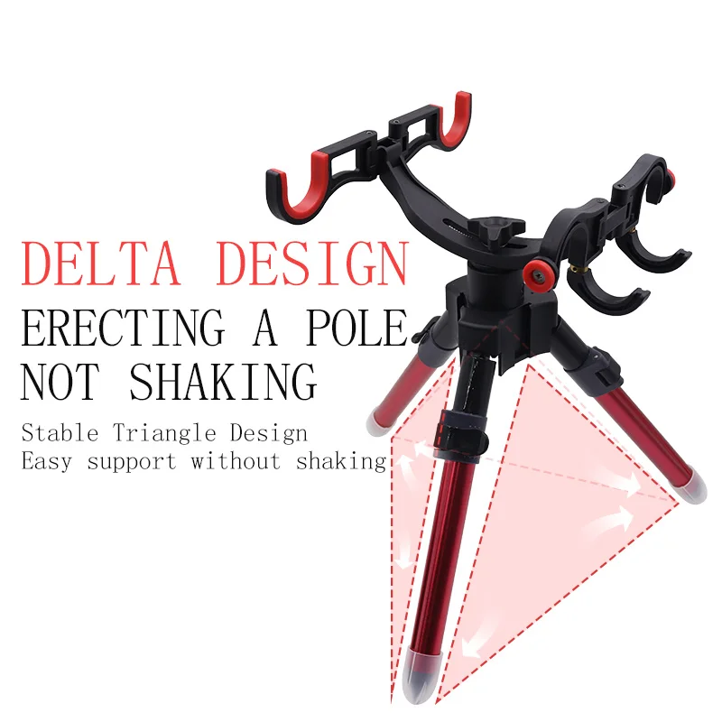 3 Colors Tripod Rod Stand Aluminum Fishing Telescopic Tripod Bench Rod Holder Adjustable Height Angle