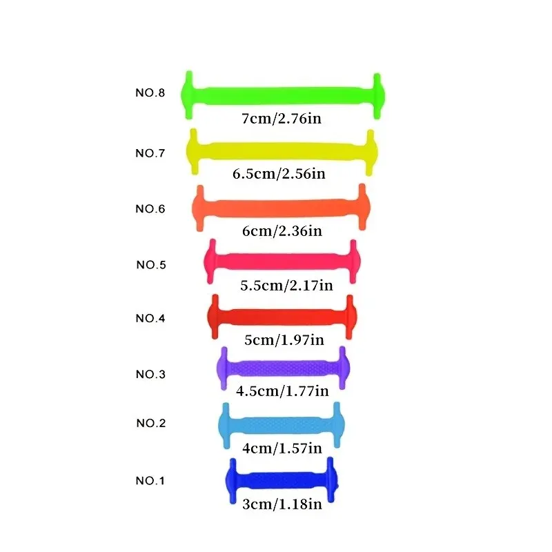 16 sztuk/zestaw silikonowych elastycznych sznurówek nie związywane sznurowadła leniwych sznurowadła w kształcie litery T nie związywane