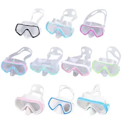 Kinder-Schwimmbrille mit PVC-Riemen, beschlagfrei, mit Nasenschutz, Pool-Schwimmbrille, lebendige Farben, auslaufsicher, Schnorchel-Schwimmbrille für Mädchen