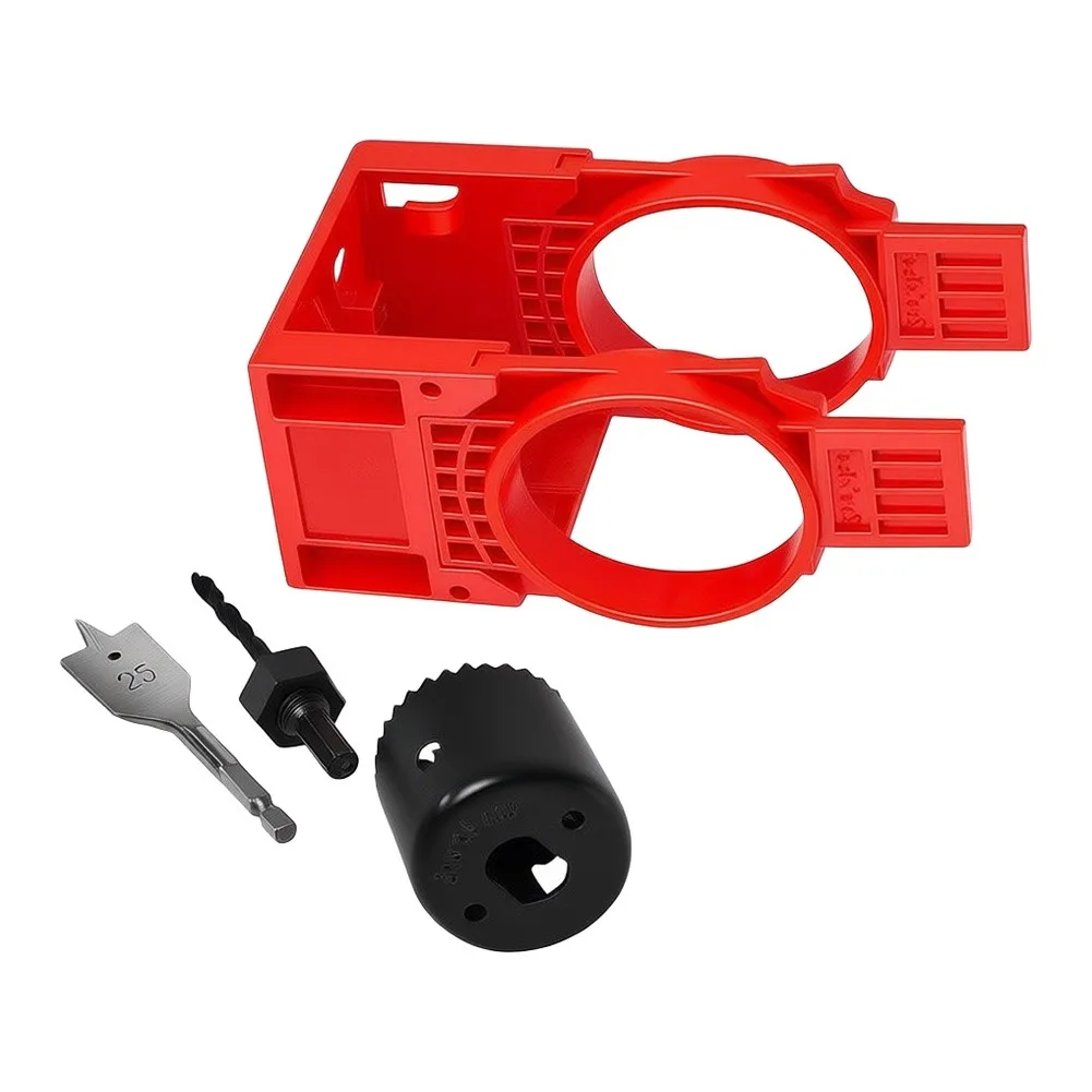 Door Lock Installation Kit Door Hole Drilling Kit For Deadbolts And Locksets With Guide Template For Door Knob & Lock Drilling