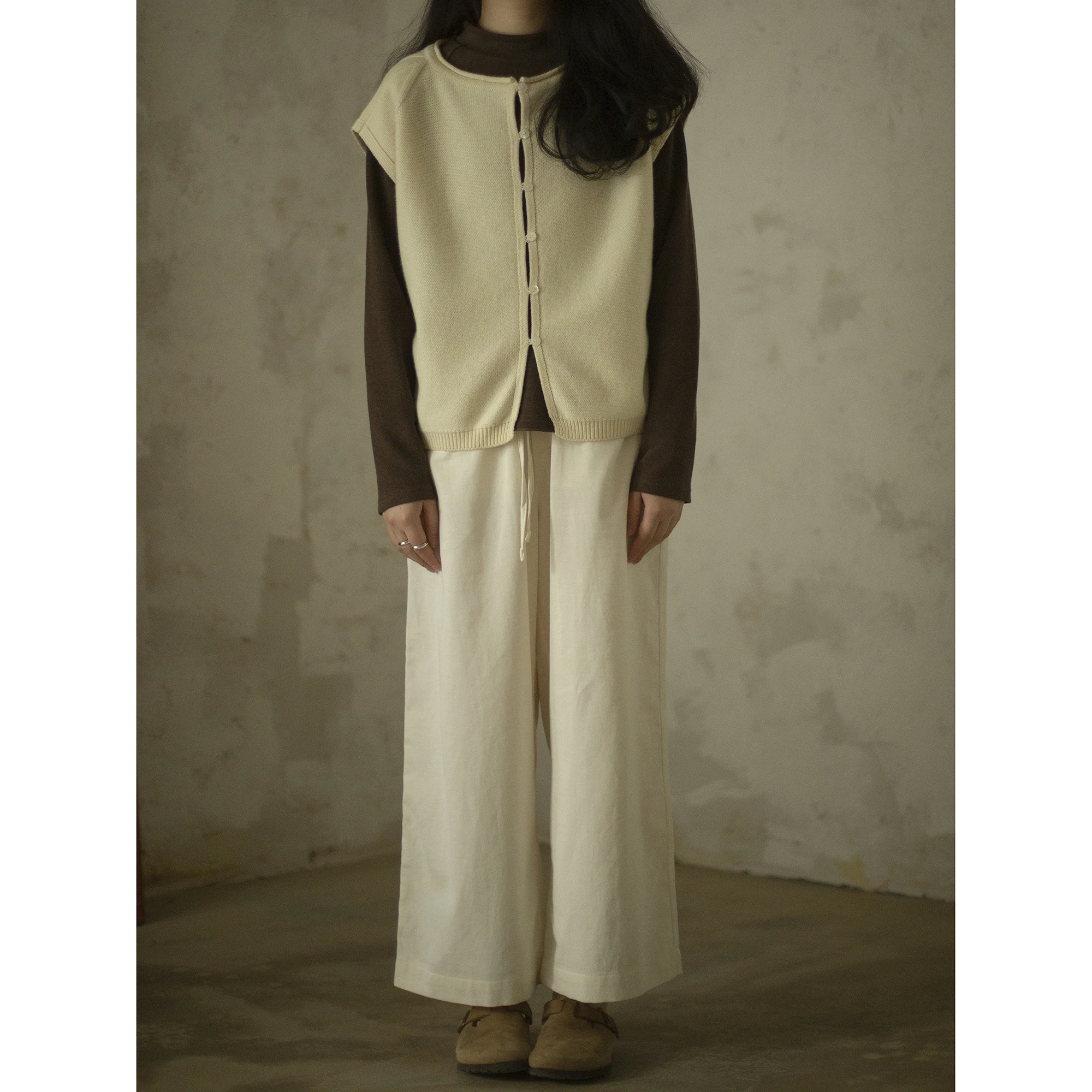 

Жилет BANGEBAN из шерсти и кашемира, женский, без рукавов, для повседневной носки, модный, зимний, тонкий, стандартный крой