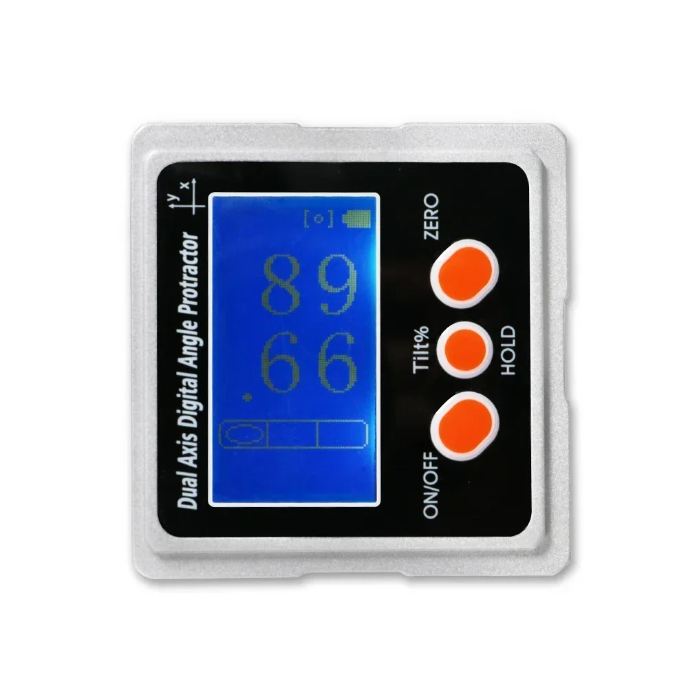 SHAHE-inclinómetro Digital de doble eje con imanes de 3 lados, caja cónica de aleación de aluminio, transportador electrónico, indicador de ángulo Digital