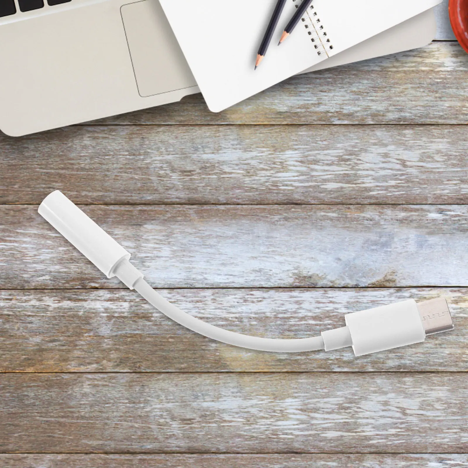 4Pcs USB Type-C Headphone Jack Adapter Enables Music Play Call Answer Volume Control While Charging Compatible Only with Type C