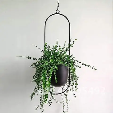 

Nordic Hanging Planter Iron Flower Pot Hangers Chain Wall Hanging Planter Basket Plant Holder for Garden Balcony Home Decoration