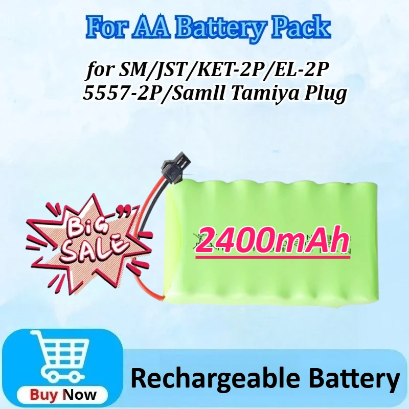 

8.4V 2400mAh NI-MH Rechargeable Battery Pack for RC Toys Car Tanks Trains Robot Boat Gun Tools Parts Aa High Capacity Battery