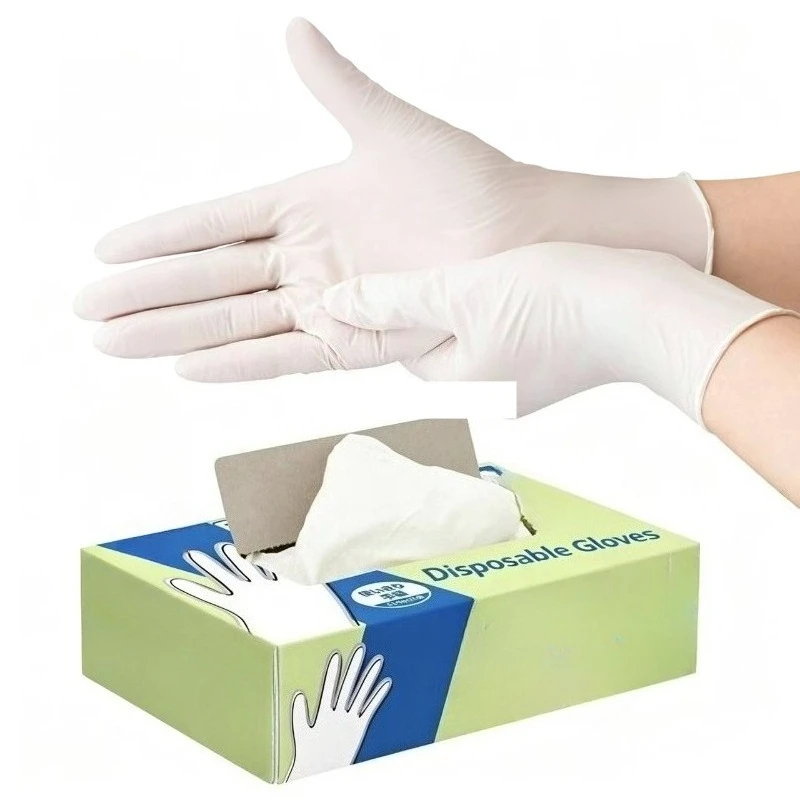 20/60/100PCS Disposable White Nitrile Gloves Cleaning Disposable Nitrile Gloves Suitable for Cleaning Cooking Pet Cleaning