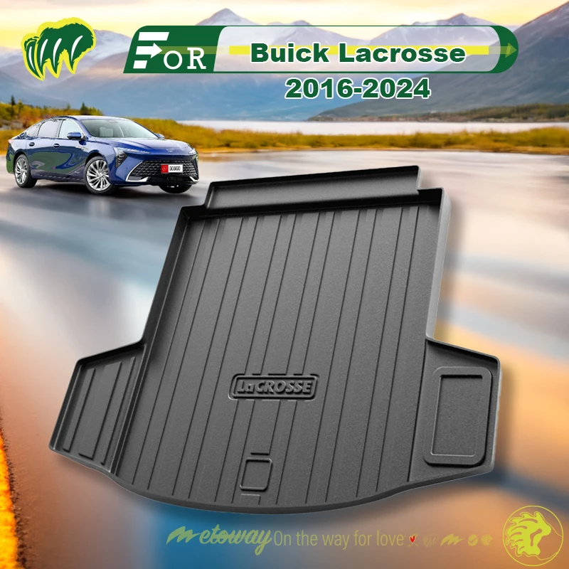 For Buick Lacrosse 2016-2024 Custom Fit Car Trunk Mat All Season Black Cargo Mat 3D Shaped Laser Measured Trunk Liners